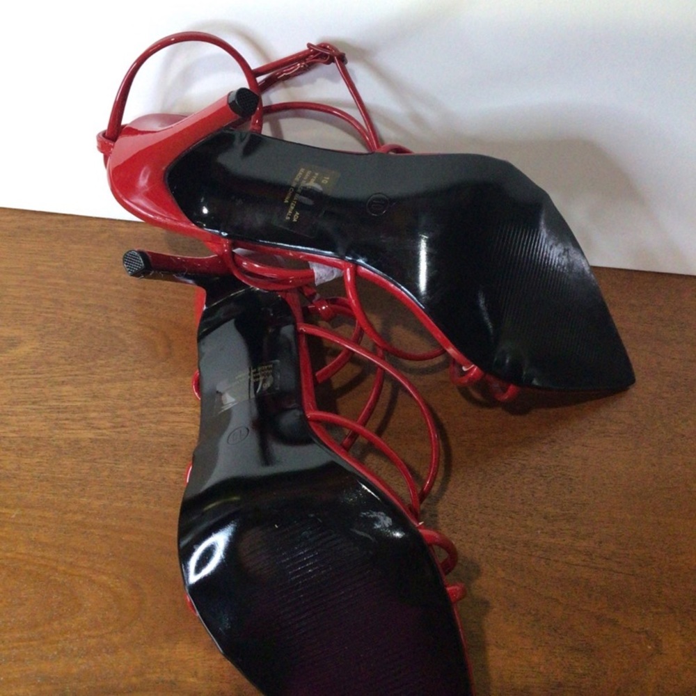 CAPE ROBIN red strap heels - Picture 4 of 4